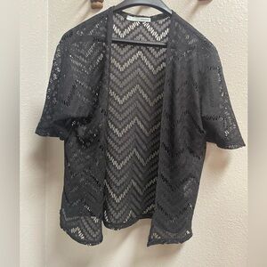 Maurice’s size small short sleeve  Black knit Cardigan/Shrug